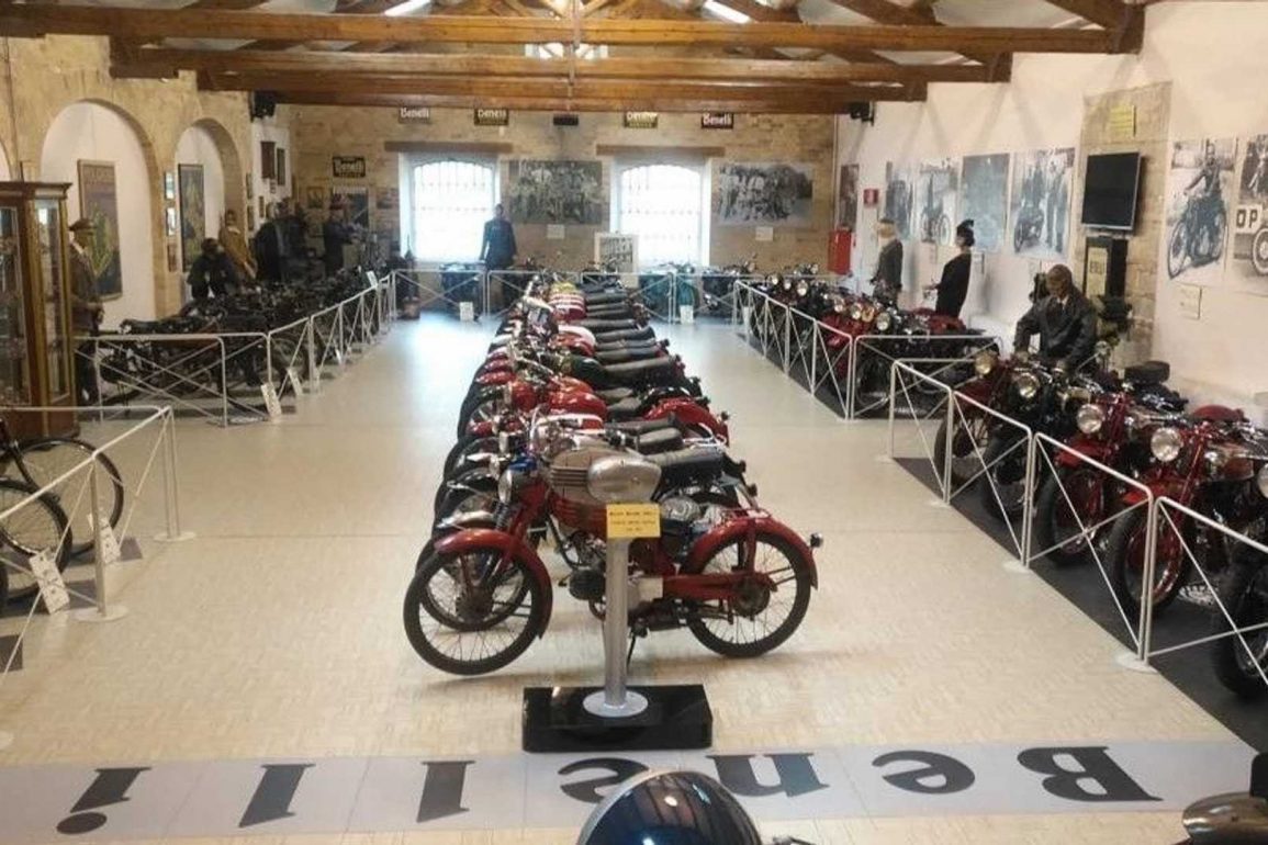 An image from inside the Benelli Museum in Pesaro, Italy