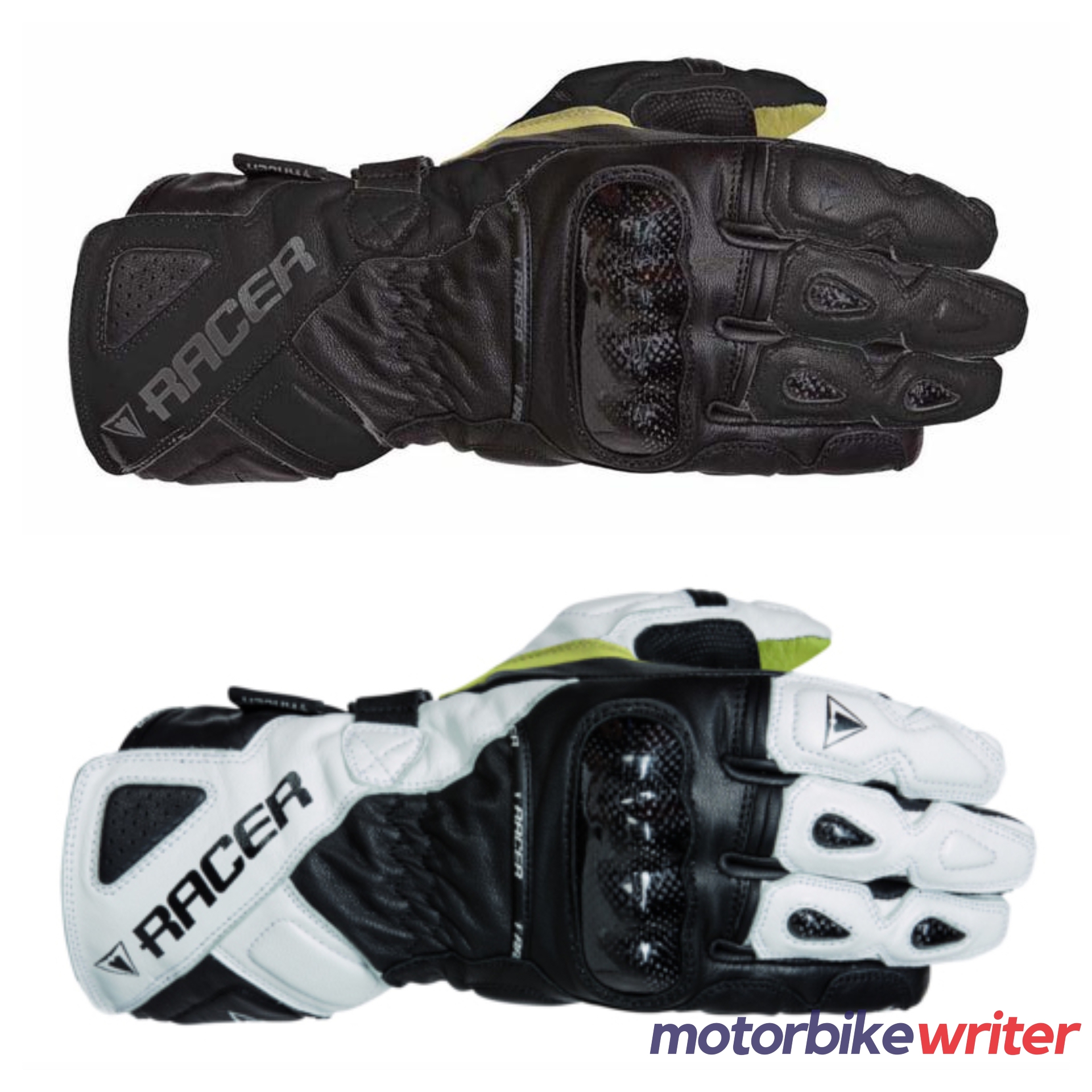 Racer Multitop 2 Waterproof Gloves in Black and Black/White color schemes