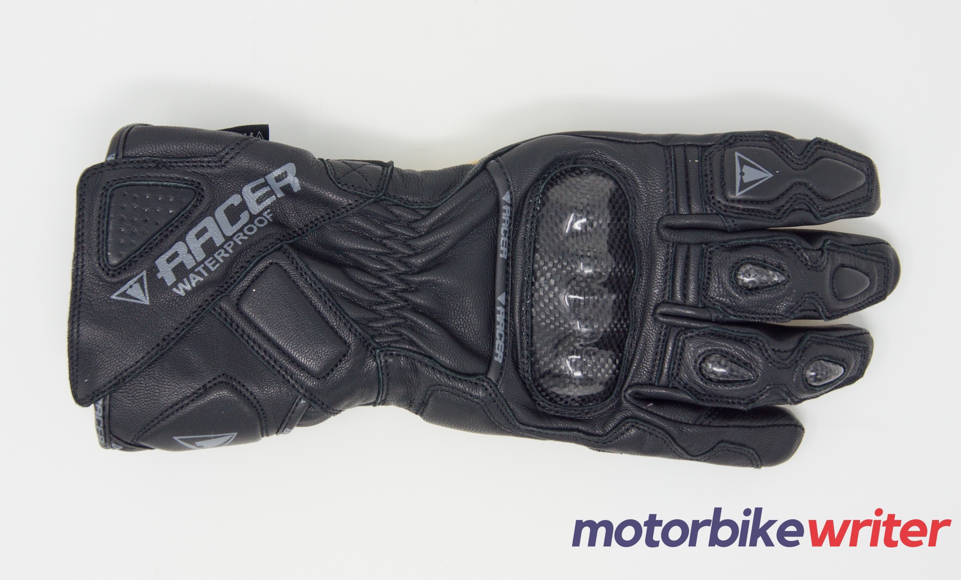 Racer Multitop 2 Mens Waterproof Black Leather Touring Motorcycle Gloves 