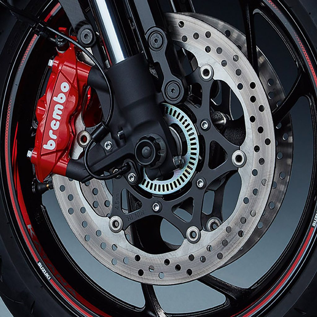 A view of Brembo brakes