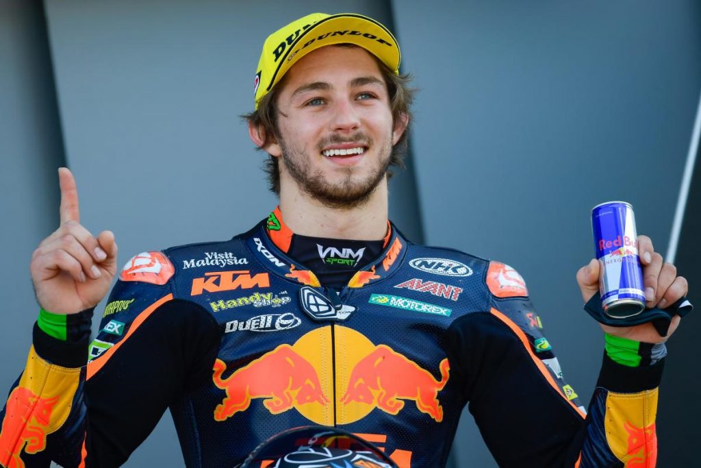 Remy Gardner, racing to secure the Moto2 title