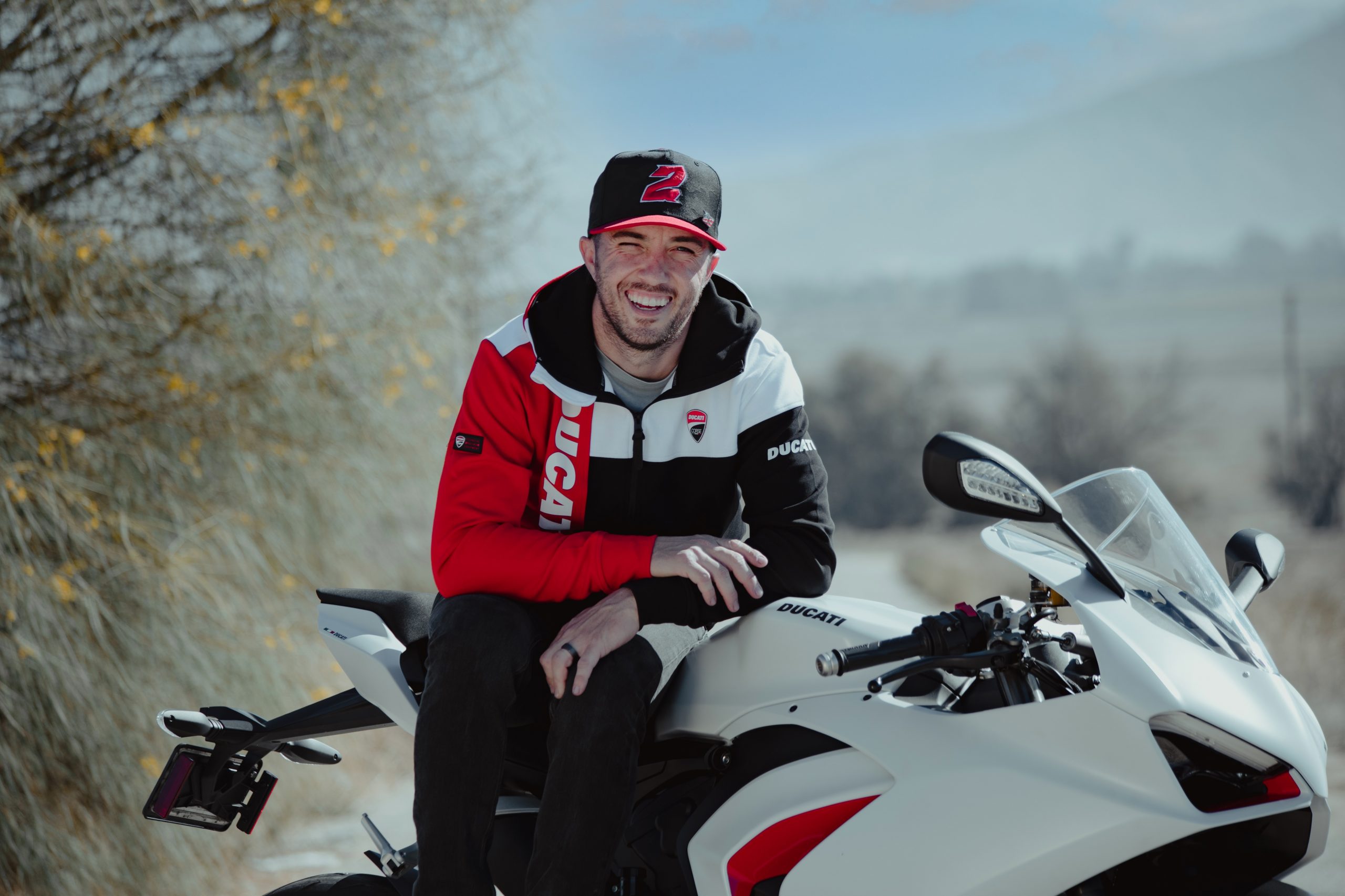Josh Herrin with his Ducati V2