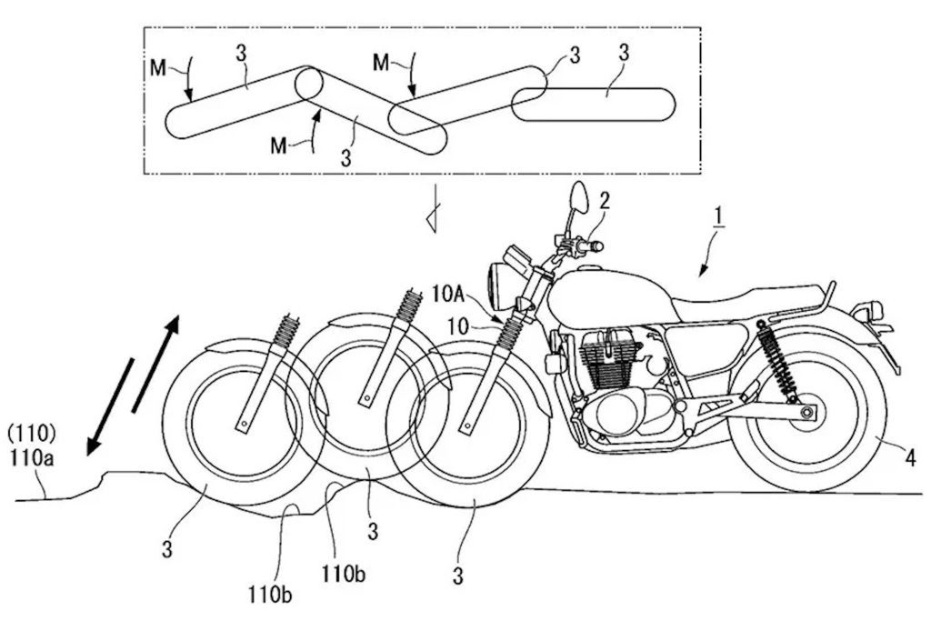 Images from Honda's recent patent application. Media sourced from MCN.