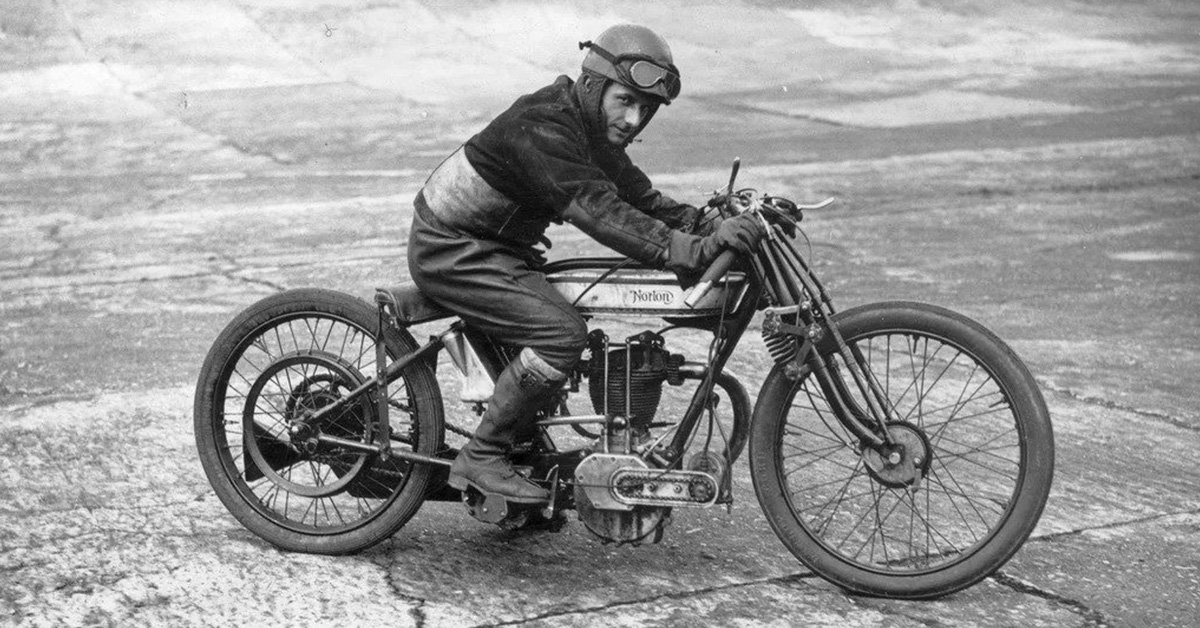 Vintage Norton motorcycle photo