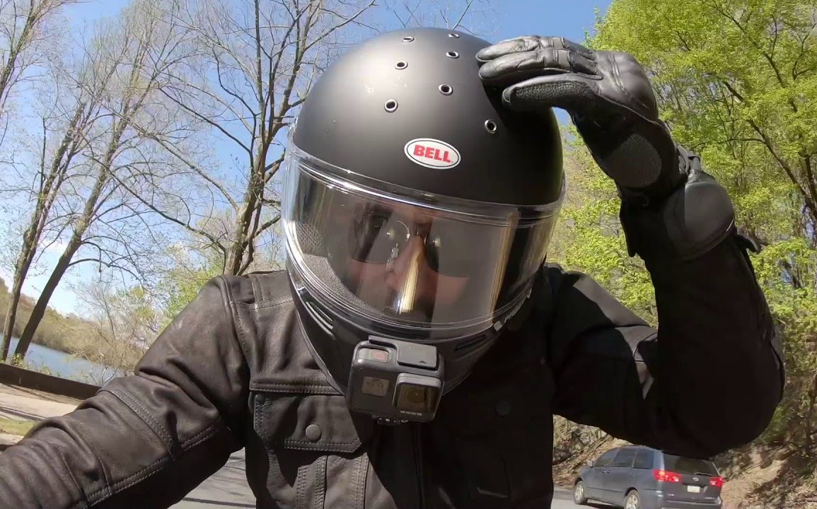 Bell Eliminator helmet on rider for RevZilla's Black Friday Early Access Sale